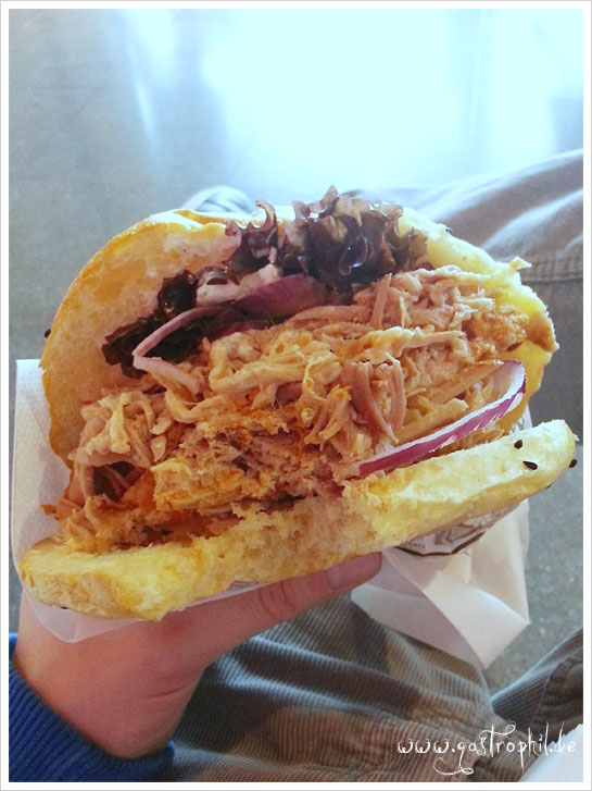 Pulled Pork, da müssen die auf der Messe Stuttgart noch etwas üben fürchte ich